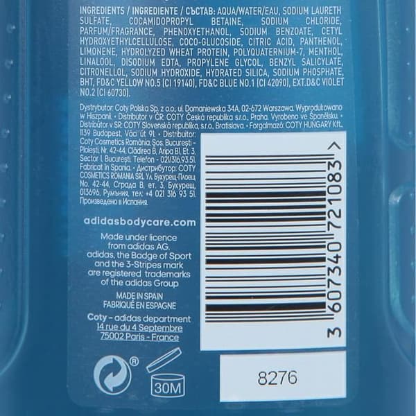ADIDAS Duschgel Efter Sport - 400 ml