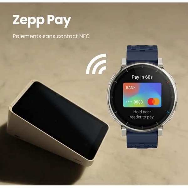 Amazfit Active 3 Premium GPS NFC Bluetooth 45mm AMOLED Vandmodstand 5ATM Blå