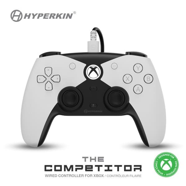 Kable controller - Hyperkin - The Competitor - USB - 15 knapper - Ergonomisk - Hovedtelefonstik - Vibration