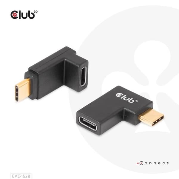 USB kabel - CLUB 3D - CAC-1528 - USB 3.2 Gen 2 - USB C stik - Sort