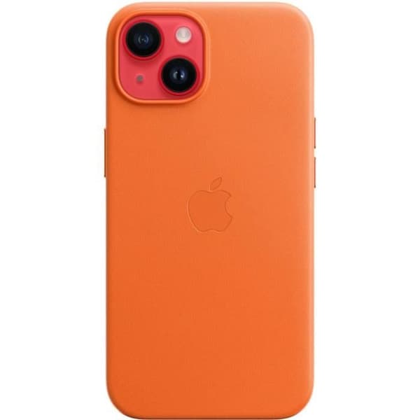 Coque APPLE iPhone 14 läder Orange