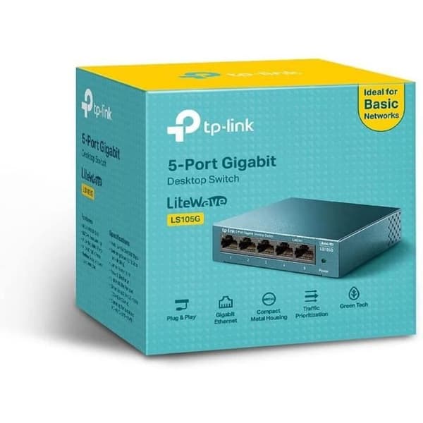 Tp Link netværksskift 5 porte 10/100/1000 Mbps