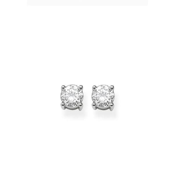 Örhängen - THOMAS SABO - Vit sten - Silver - Stift - Kvinna
