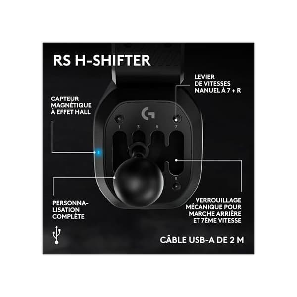 Växelspak - GENERISK - Modell 3 - H 7 växlar - Hall-effekt sensor - Multi-plattform