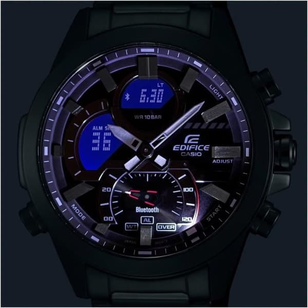 Casio Ur - Mænd - ECB-30DB-1AEF - Sølv Rustfrit stål - 46mm - 10 bar