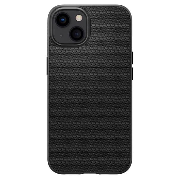 Cover - Spigen - iPhone 13 Mini - Blød - Sort - Syntetisk - Mat