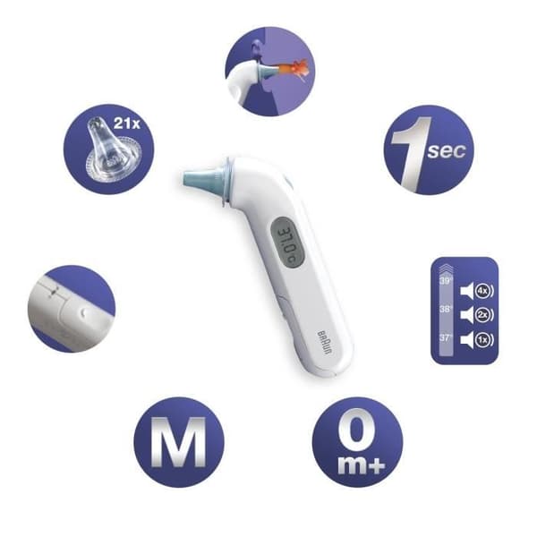 BRAUN Øretermometer Thermoscan 3 infrarød