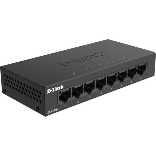 8-port Gigabit switch - Metal, plaststik - DLINK
