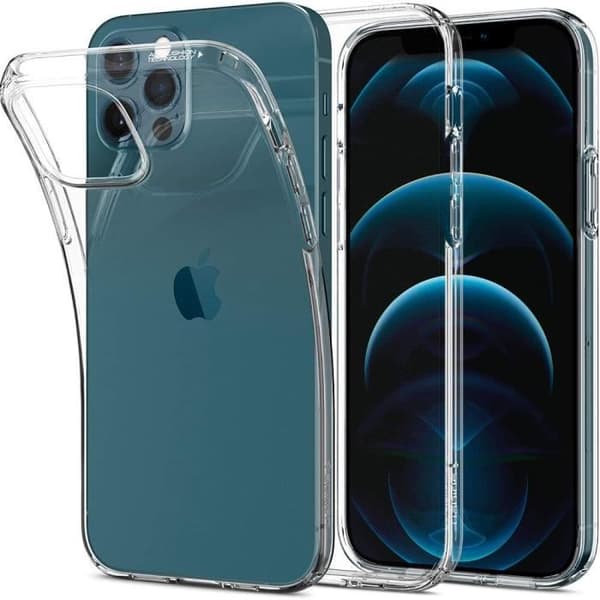 Cover til iPhone 12 Pro - Spigen - Liquid Crystal - Transparent - Blød - TPU