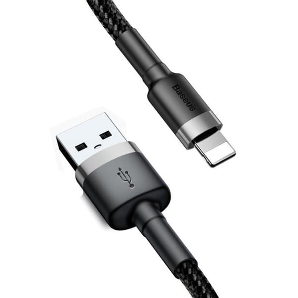 USB Lightning-kabel - BASEUS - 0.5m - 2.4A - 480Mbps - Svart