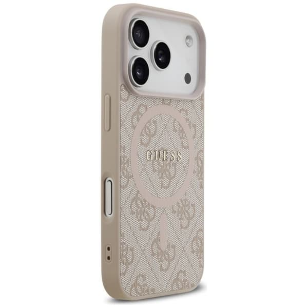 Coque Guess 4G Ring Classic Logo MagSafe för iPhone 17 Pro Max - Rosa