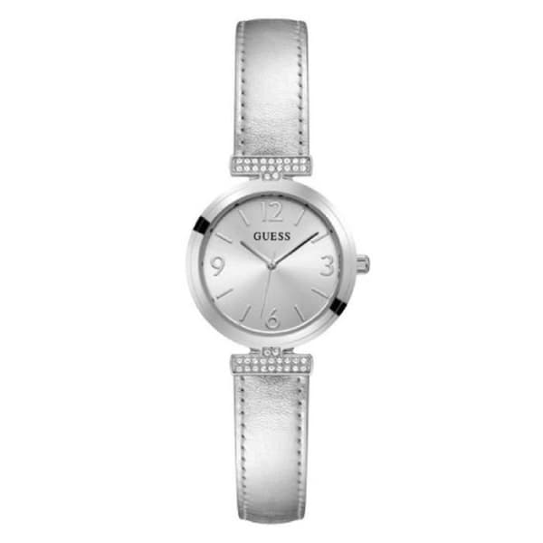 Guess Array Dameur Stål Læder Sølv GW0614L1