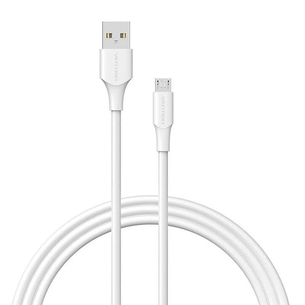 USB 2.0 Opladningskabel - VENTION - Micro USB - 1 m - 2A - Hvid