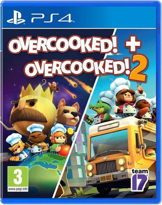 TV-spel - Overcooked! + Overcooked! 2 - Bundle - Upp till 4 spelare - Simulation PS4