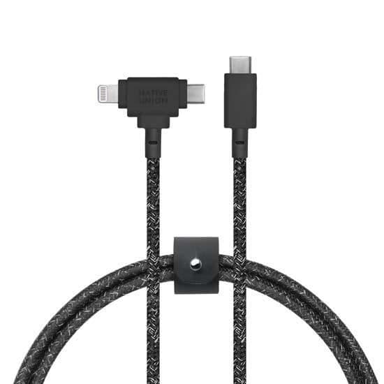 Native Union ECO Belt Kabel 2-i-1 USB-C/Lightning 1,8 m Cosmo