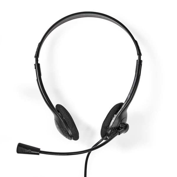 NEDIS Kablet headset med mikrofon - USB-A og USB-C Sort