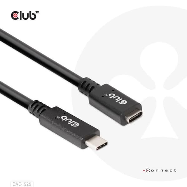 USB-kabel - CLUB3D - CAC-1529 - 2m - Sort - USB-stik