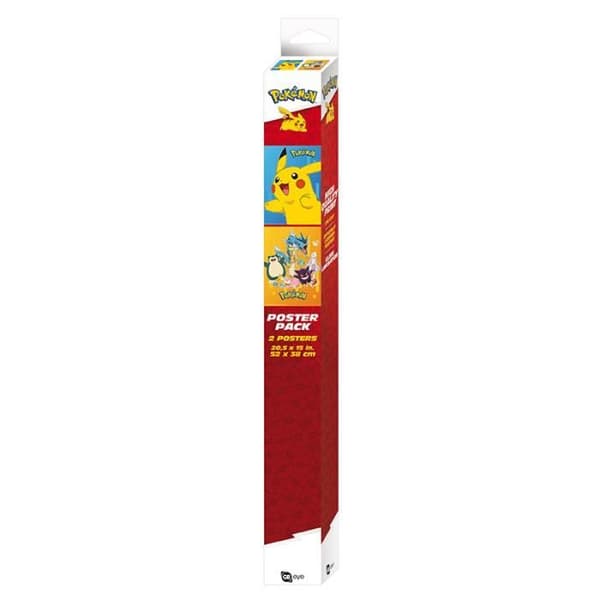 POKEMON Set 2 Chibi Posters Färgglada karaktärer