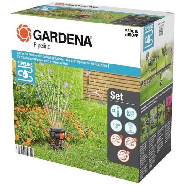 GARDENA sprinkler system 08272-20 startkit oscillationssprinkler Pipeline stikforbindelse