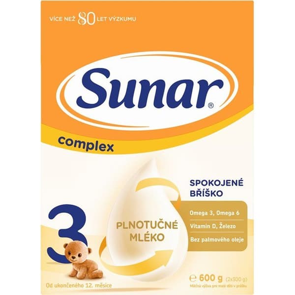 Barnmjölk Sunar Complex 3, 6×600 g