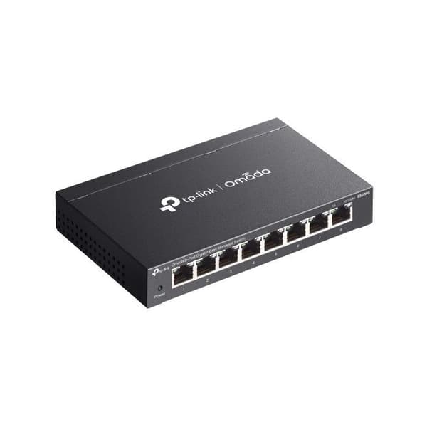 TP-Link Omada ES208G Managed Netværksswitch 8 Gigabit Ethernet Porte Sort