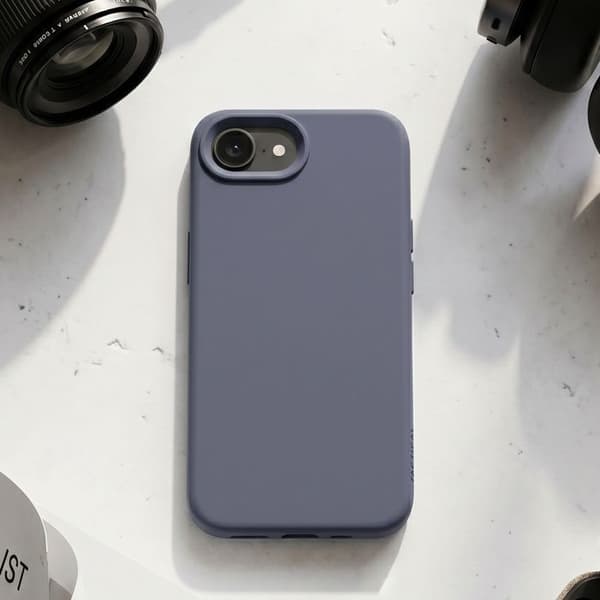 MagSafe-skal til iPhone 16e i silikone, Velvet Smoothie Tactical Grå