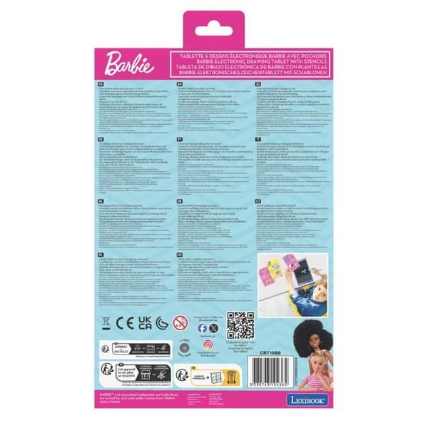 Multifärgad Barbie ritplatta