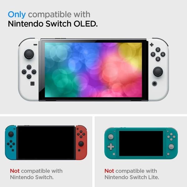 Coque - SPIGEN - ACS04020 - Kompatibel med Nintendo Switch OLED - Mat Sort - Maksimal beskyttelse