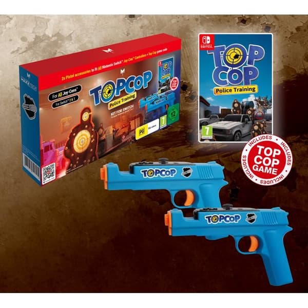 Top Cop Polis Träningsspel & Vapen Kit Nintendo Switch 1 & 2