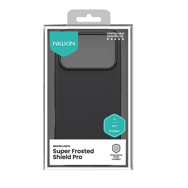 iPhone 17 Pro Max Cover Bi-Material Design Super Frosted Pro Nillkin Sort