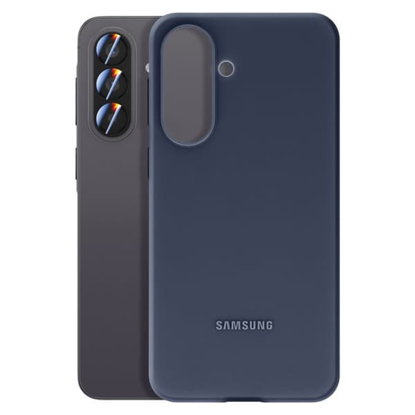 Coque - SAMSUNG - Galaxy A57 - Glat silikone - Mørkeblå - Hævede kanter