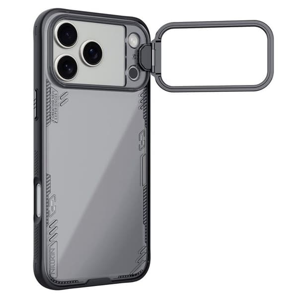 Cover til iPhone 17 Pro Max - TPU+PC, Transparent, Med Støtte