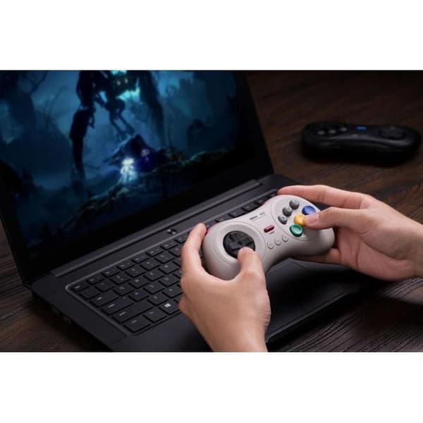 8bitdo Bluetooth-kontroller med 8 knappar M30 Vit, kompatibel med Switch, Android och PC