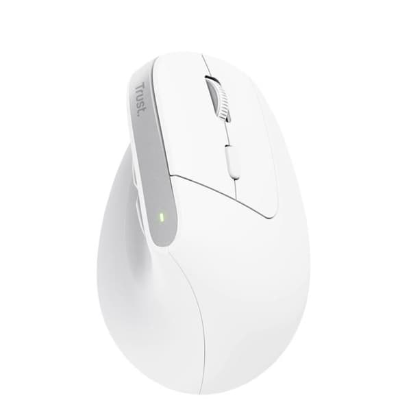 Trådløs ergonomisk mus - TRUST - Bayo+ - Bluetooth/RF 2.4 GHz - 2400 dpi - 6 programmerbare knapper