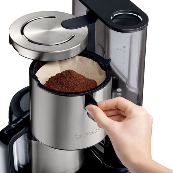 Bosch Haushalt TKA8A683 Kaffemaskine i rustfrit stål, sort Antal kopper=8 termokande