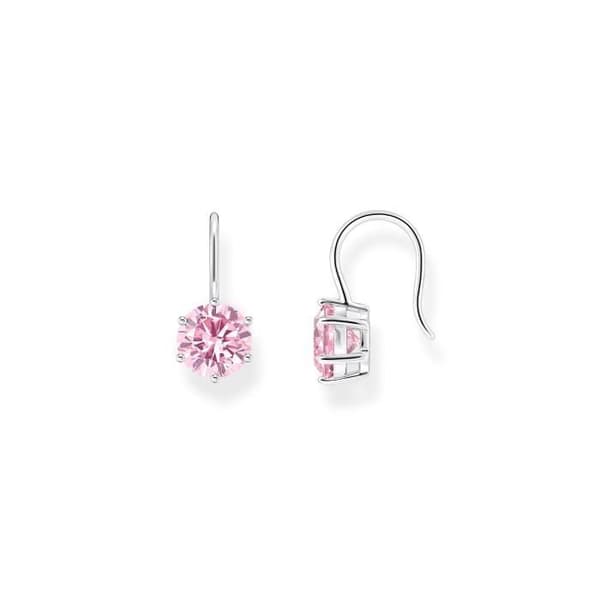 Örhängen - THOMAS SABO - Återvunnet silver - Rosa zirkon - Cabochon