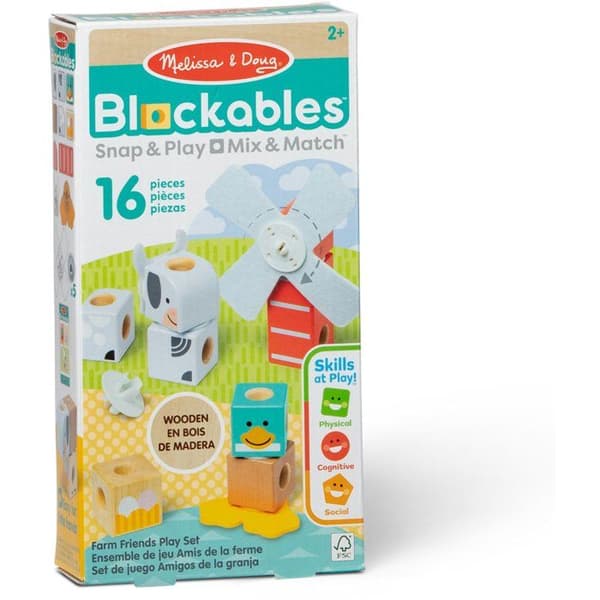 "Gårdens Vänner - 16 Delar - Blockerbara - Melissa & Doug - SPINMASTER - Från 2 År"