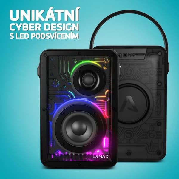 Bluetooth-högtalare - LAMAX - CyberWave1 - 50 W - Bluetooth 5.3 - IPX6