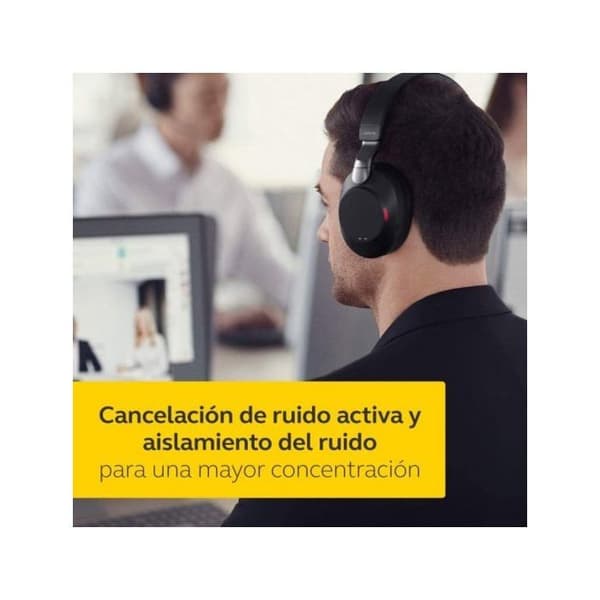 Trådløs headset - JABRA - Evolve2 85 - Stereo - USB-A - Aktiv støjannullering