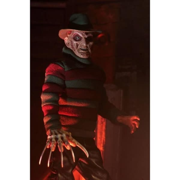 Figur - NECA - Freddy Krueger - Retro - 20 cm - Rød/Sort