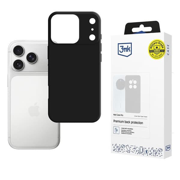 3mk Matt Case Pro til iPhone 17 Pro - Sort