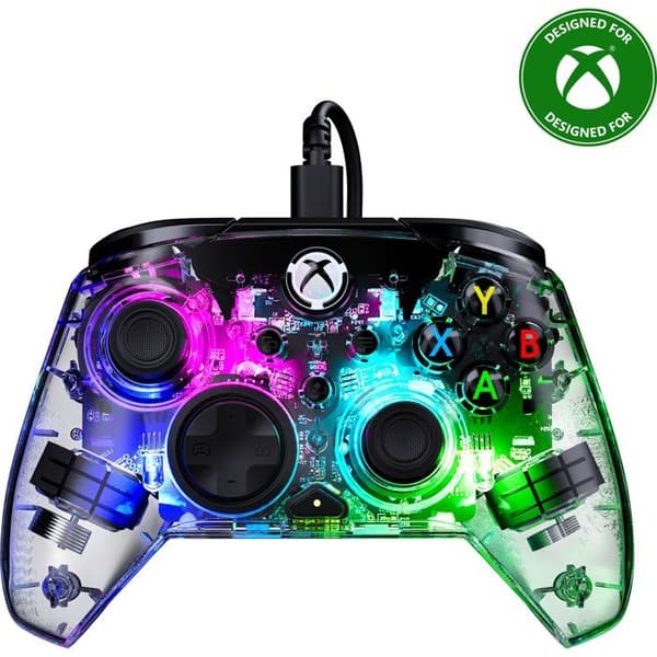 Spilcontroller - Xbox - Afterglow - Kablet - Gennemsigtig - Kompatibel med PC