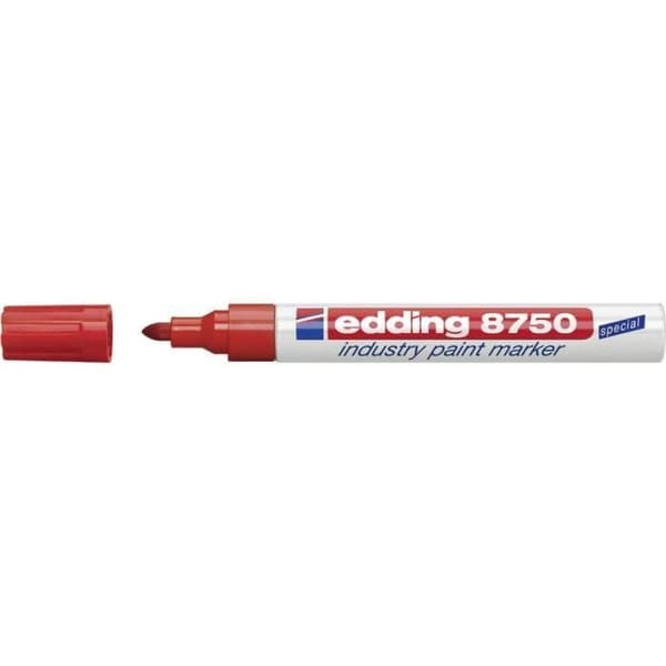Malerpen - Edding - E-8750 - Rød - 2-4 mm - Uudslettelig - Rund spids