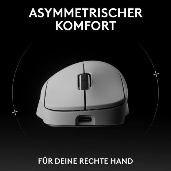 Souris - Logitech - G PRO X SUPERLIGHT 2 DEX - Ergonomisk - 5 knappar - Vit