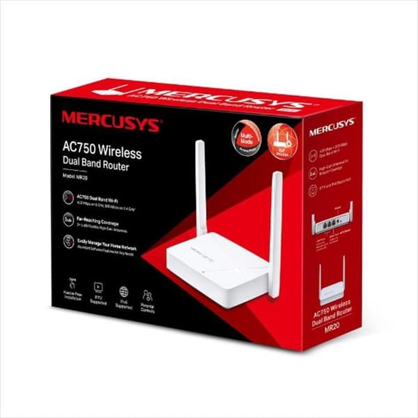 Router Mercusys Mr20 Ac750 Dobbelt Bånd Multimode