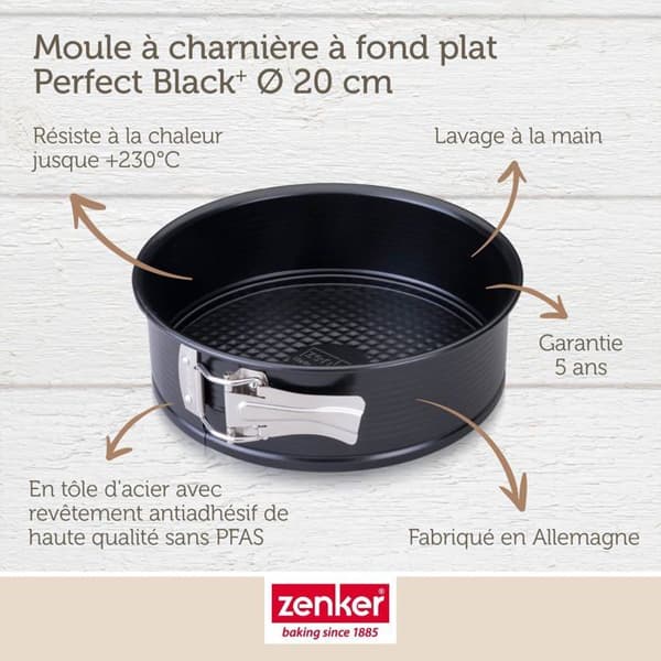 Lös form med fällbara kanter 20 cm Zenker PerfectBack+