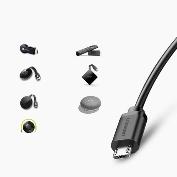 Netværksadapter - UGREEN - USB-Micro-B til RJ45 - 1 m - Sort - Stabil forbindelse
