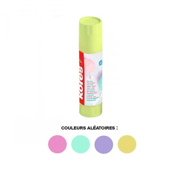 Hvid limstift 20g Kores pastelfarver