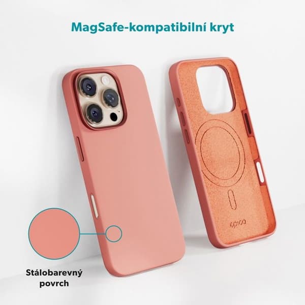 Epico Mag Silicone Pro iPhone 16 Pro Max Skydd - Rosé Pêche