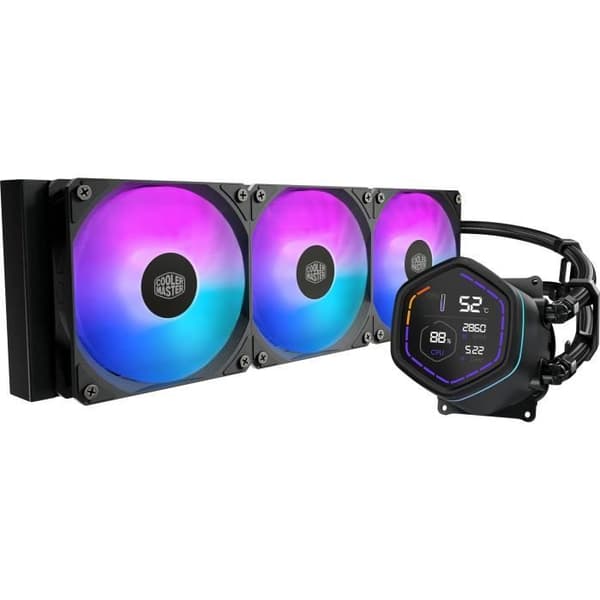 COOLER MASTER - MasterLiquid Core Nex Digital 360 Sort ARGB - MLX-D36M-A18PA-RD - Vandkøling - Ventilator Ø 120 mm